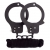 Чёрные наручники из листового металла в комплекте с веревкой BONDX METAL CUFFS LOVE ROPE SET - Dream Toys - купить с доставкой в Сочи