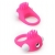 Розовое эрекционное кольцо с щеточкой LIT-UP SILICONE STIMU RING 5 - Dream Toys - в Сочи купить с доставкой