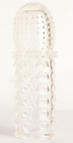 Прозрачная закрытая гелевая насадка - 13,5 см. - Toyfa Basic - в Сочи купить с доставкой