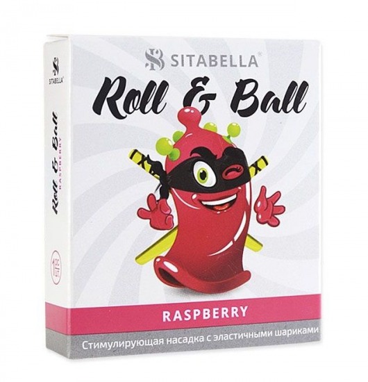 Стимулирующий презерватив-насадка Roll   Ball Raspberry - Sitabella - купить с доставкой в Сочи