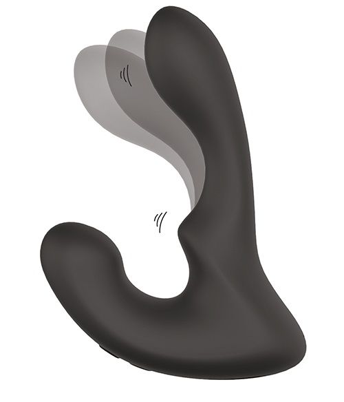 Чёрный массажер простаты с 2 моторами BOOTY ROCKER - Dream Toys - в Сочи купить с доставкой