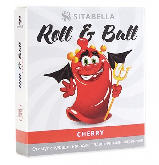 Стимулирующий презерватив-насадка Roll   Ball Cherry - Sitabella - купить с доставкой в Сочи