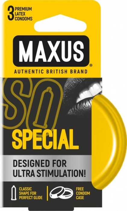 Презервативы с точками и рёбрами в железном кейсе MAXUS Special - 3 шт. - Maxus - купить с доставкой в Сочи