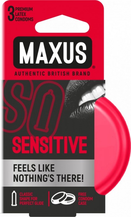 Ультратонкие презервативы в железном кейсе MAXUS Sensitive - 3 шт. - Maxus - купить с доставкой в Сочи