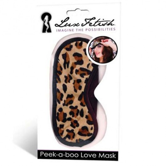 Леопардовая маска на глаза Peek-a-Boo - Lux Fetish - купить с доставкой в Сочи