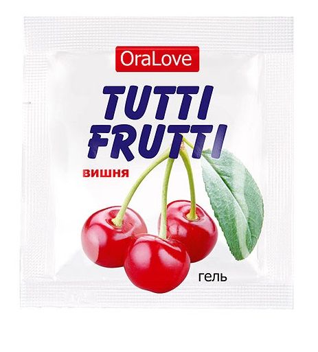 Пробник гель-смазки Tutti-frutti с вишнёвым вкусом - 4 гр. - Биоритм - купить с доставкой в Сочи