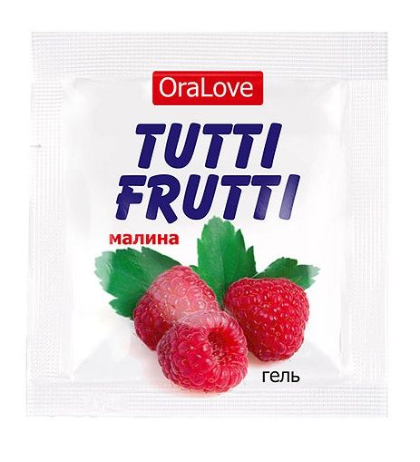 Пробник гель-смазки Tutti-frutti с малиновым вкусом - 4 гр. - Биоритм - купить с доставкой в Сочи
