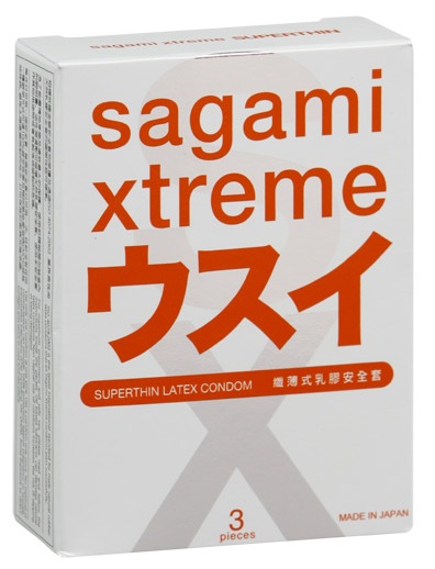 Ультратонкие презервативы Sagami Xtreme SUPERTHIN - 3 шт. - Sagami - купить с доставкой в Сочи