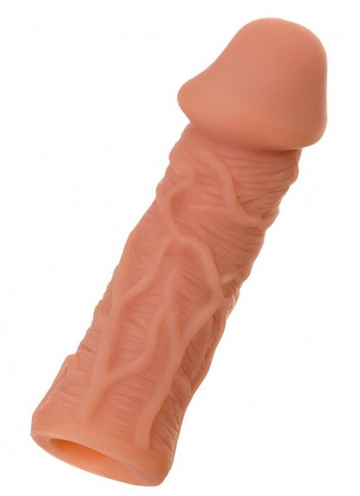 Телесная реалистичная насадка KOKOS Extreme Sleeve 05 с дополнительной стимуляцией - 12,7 см. - KOKOS - в Сочи купить с доставкой
