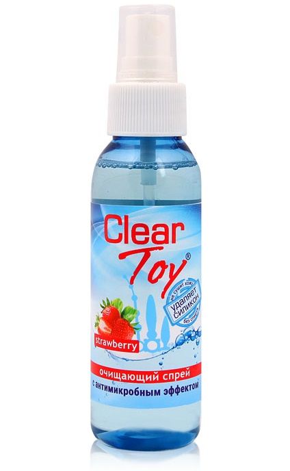 Очищающий спрей для игрушек CLEAR TOY Strawberry - 100 мл. - Биоритм - купить с доставкой в Сочи
