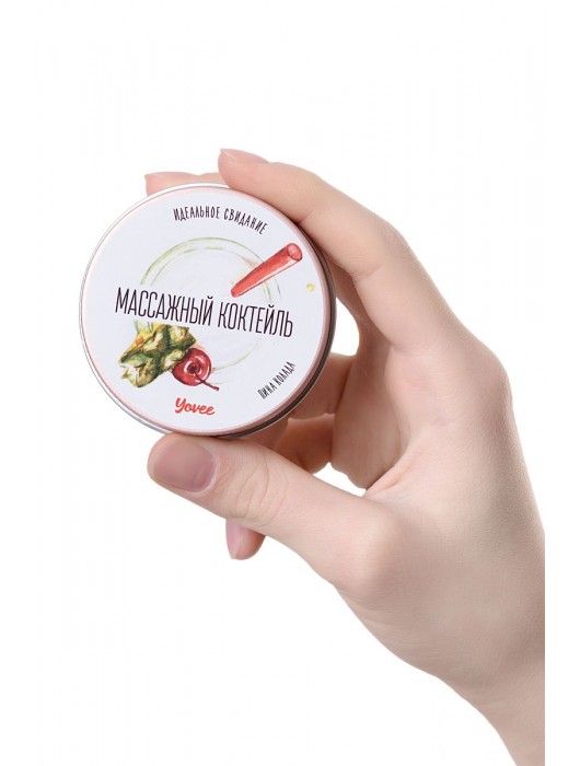 Массажная свеча «Массажный коктейль» с ароматом пина колады - 30 мл. - ToyFa - купить с доставкой в Сочи