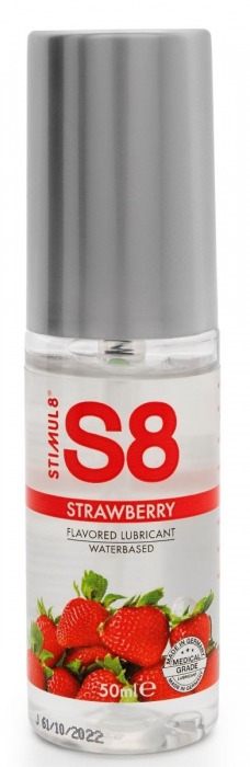 Лубрикант S8 Flavored Lube со вкусом клубники - 50 мл. - Stimul8 - купить с доставкой в Сочи