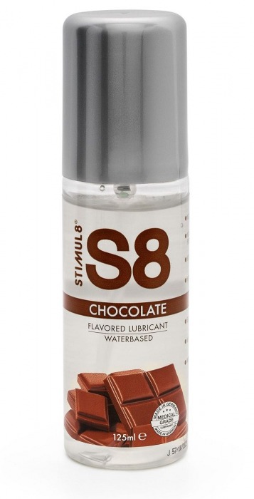 Смазка на водной основе S8 Flavored Lube со вкусом шоколада - 125 мл. - Stimul8 - купить с доставкой в Сочи