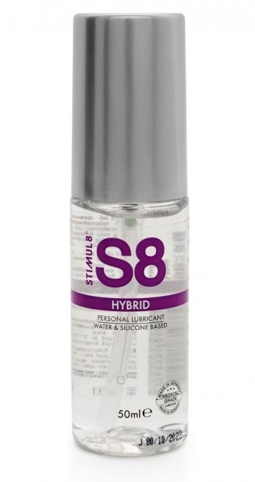 Cмазка на водно-силиконовой основе S8 Hybrid - 50 мл. - Stimul8 - купить с доставкой в Сочи