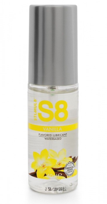 Лубрикант на водной основе S8 Flavored Lube со вкусом ванили - 50 мл. - Stimul8 - купить с доставкой в Сочи