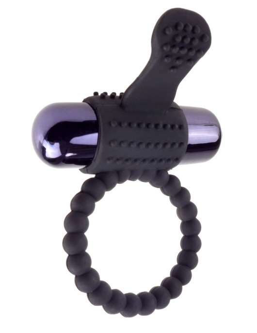 Черное эрекционное виброкольцо Vibrating Silicone Super Ring - Pipedream - в Сочи купить с доставкой