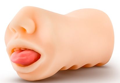 Телесный мастурбатор-ротик с язычком Oral Anne - Blush Novelties - в Сочи купить с доставкой
