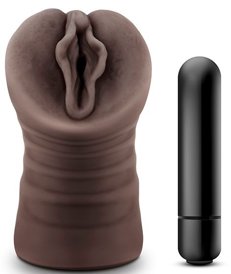 Коричневый мастурбатор-вагина Alexis - Blush Novelties - в Сочи купить с доставкой