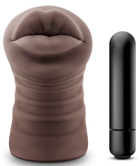 Коричневый мастурбатор-ротик Renee - Blush Novelties - в Сочи купить с доставкой