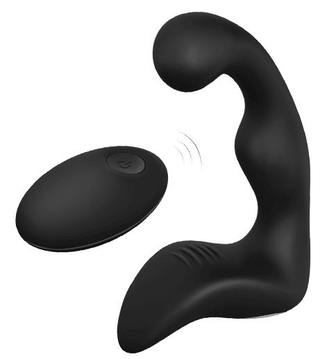 Черный вибромассажер простаты REMOTE BOOTY PLEASER - Dream Toys - в Сочи купить с доставкой