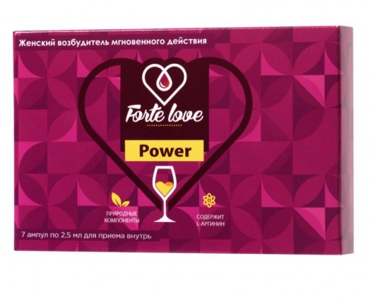 Женский возбудитель мгновенного действия Forte Love Power - 7 ампул (2,5 мл.) - Капиталпродукт - купить с доставкой в Сочи
