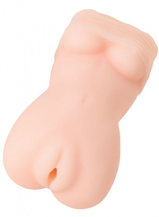 Телесный мастурбатор в виде женской фигурки - Toyfa Basic - в Сочи купить с доставкой