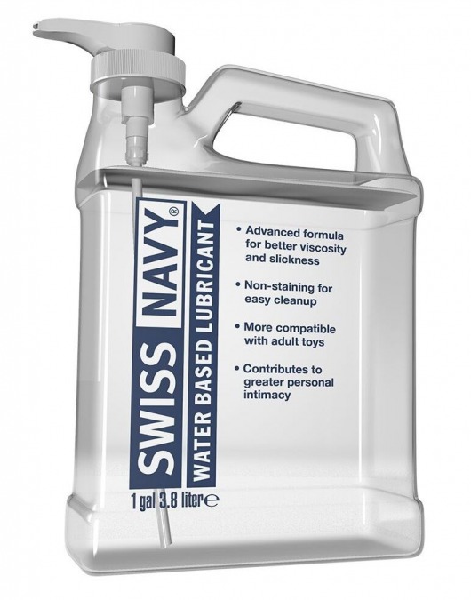 Канистра лубриканта Swiss Navy Water Based Lube на водной основе - 3,8 л. - Swiss navy - купить с доставкой в Сочи