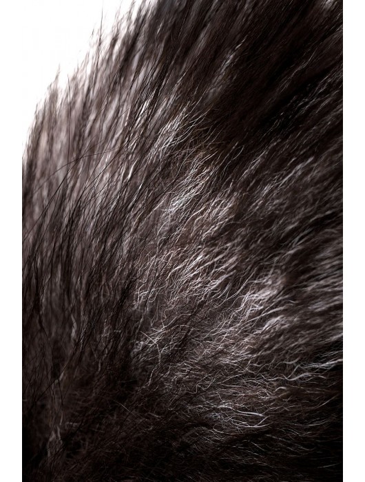 Серебристая металлическая анальная втулка с хвостом чернобурой лисы - размер S - ToyFa - купить с доставкой в Сочи