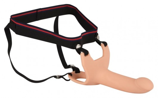Силиконовый полый страпон на ремнях Silicone Strap-on - 16 см. - Orion - купить с доставкой в Сочи