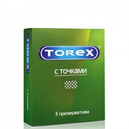 Текстурированные презервативы Torex  С точками  - 3 шт. - Torex - купить с доставкой в Сочи