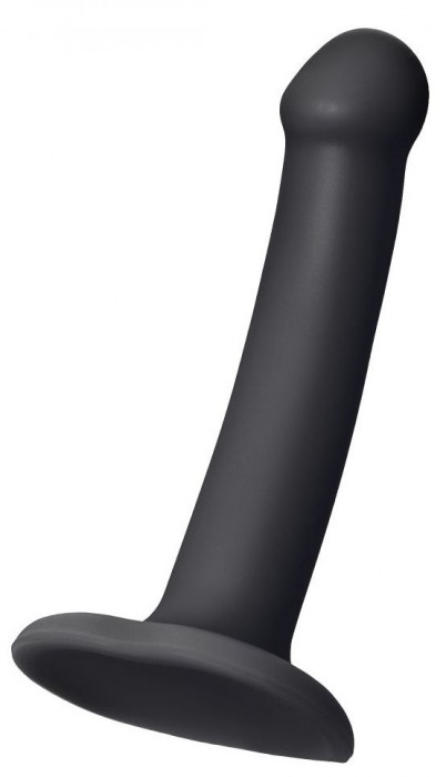 Черный фаллос на присоске Silicone Bendable Dildo S - 17 см. - Strap-on-me - купить с доставкой в Сочи