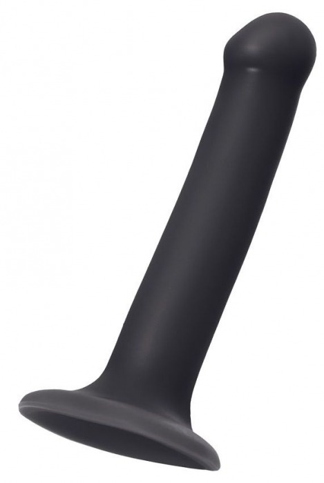 Черный фаллос на присоске Silicone Bendable Dildo M - 18 см. - Strap-on-me - купить с доставкой в Сочи