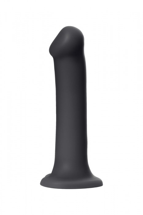 Черный фаллос на присоске Silicone Bendable Dildo XL - 20 см. - Strap-on-me - купить с доставкой в Сочи