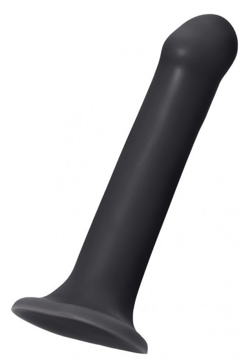 Черный фаллос на присоске Silicone Bendable Dildo XL - 20 см. - Strap-on-me - купить с доставкой в Сочи