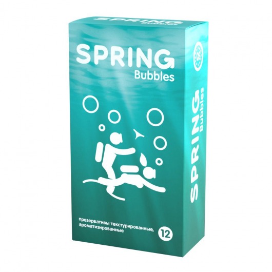 Презервативы SPRING BUBBLES с пупырышками - 12 шт. - SPRING - купить с доставкой в Сочи