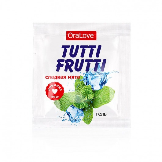 Пробник гель-смазки Tutti-frutti со вкусом мяты - 4 гр. - Биоритм - купить с доставкой в Сочи
