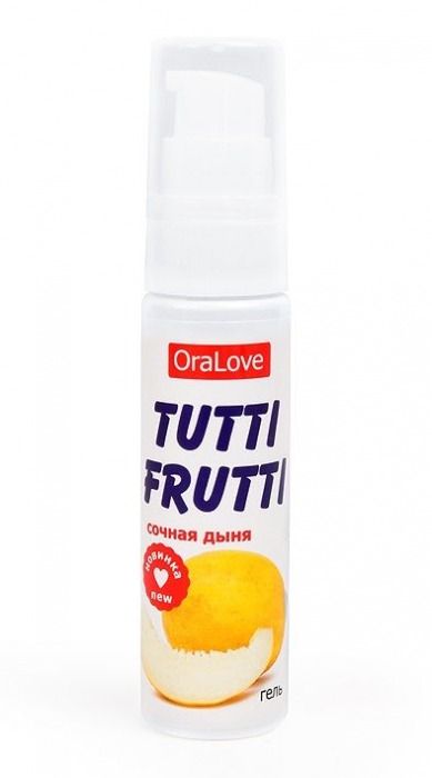 Гель-смазка Tutti-frutti со вкусом сочной дыни - 30 гр. - Биоритм - купить с доставкой в Сочи
