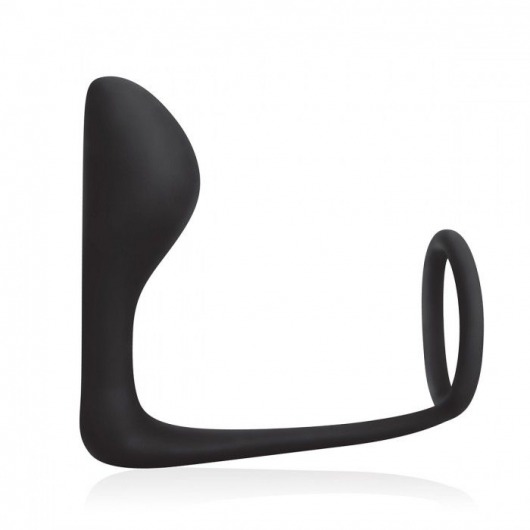 Стимулятор простаты с фиксацией эрекционным кольцом Prostate Gear - BlueLine - в Сочи купить с доставкой