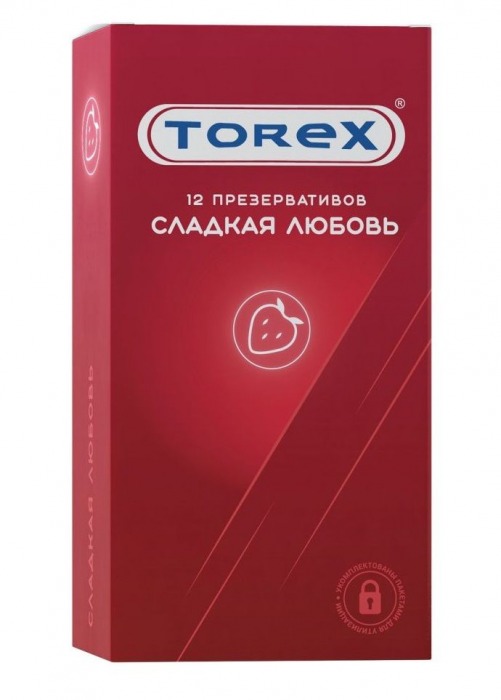 Презервативы Torex  Сладкая любовь  с ароматом клубники - 12 шт. - Torex - купить с доставкой в Сочи