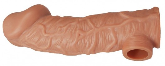 Телесная насадка на фаллос с фиксацией мошонки EXTREME SLEEVE - 15,6 см. - KOKOS - в Сочи купить с доставкой
