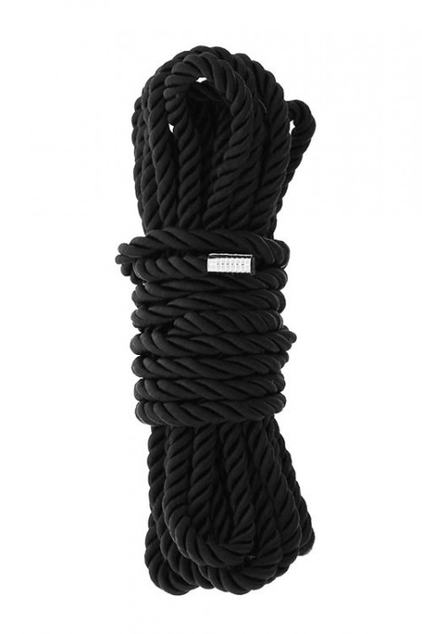 Черная веревка для шибари DELUXE BONDAGE ROPE - 5 м. - Dream Toys - купить с доставкой в Сочи