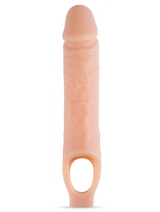 Телесный реалистичный фаллоудлинитель 10 Inch Silicone Cock Sheath Penis Extender - 25,4 см. - Blush Novelties - в Сочи купить с доставкой