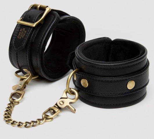 Черные оковы на ноги Bound to You Faux Leather Ankle Cuffs - Fifty Shades of Grey - купить с доставкой в Сочи
