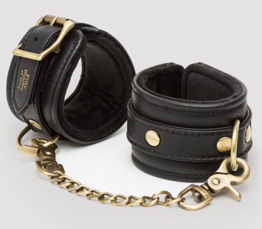 Черные наручники Bound to You Faux Leather Wrist Cuffs - Fifty Shades of Grey - купить с доставкой в Сочи