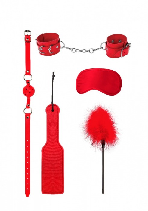 Красный игровой набор БДСМ Introductory Bondage Kit №4 - Shots Media BV - купить с доставкой в Сочи