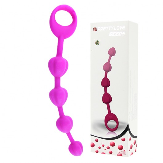 Силиконовая цепочка Beeds с ручкой-кольцом - 19 см. - Baile