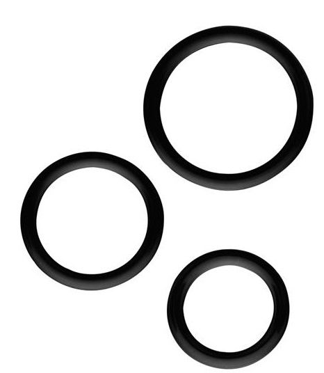 Набор из 3 эрекционных колец SILICONE COCKRINGS - Dream Toys - в Сочи купить с доставкой