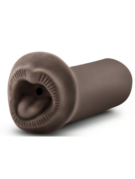 Коричневый мастурбатор-ротик Naughty Nicole - Blush Novelties - в Сочи купить с доставкой