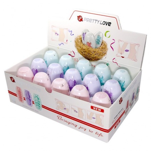Набор из 15 мини-мастурбаторов Fantastic Egg Hard Boiled - Baile - в Сочи купить с доставкой