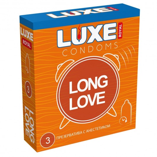 Презервативы с продлевающим эффектом LUXE Royal Long Love - 3 шт. - Luxe - купить с доставкой в Сочи